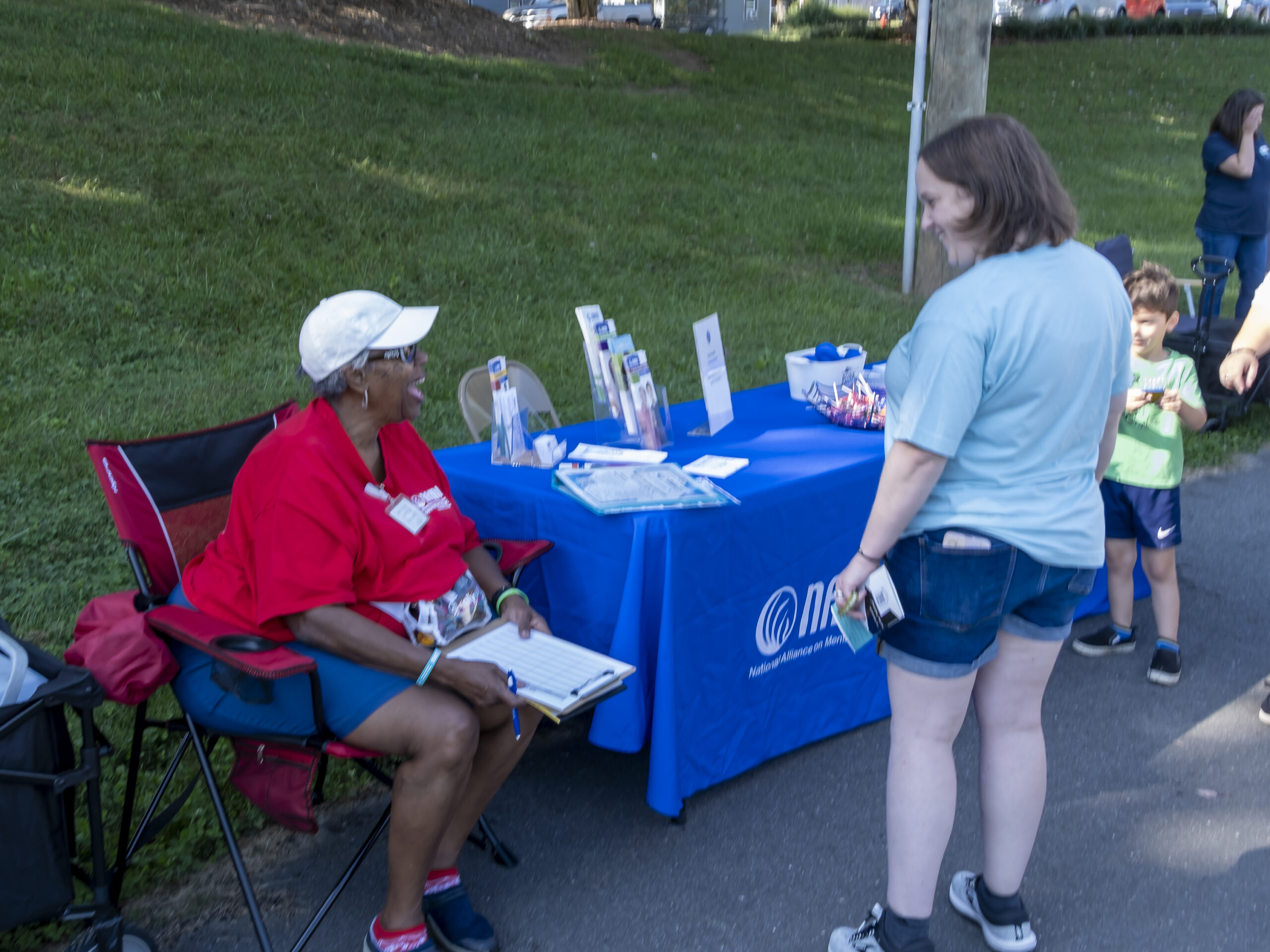Participants gathered during recovery walk event